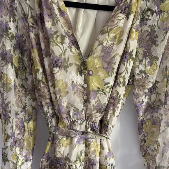 Adelyn Rae Floral V-Neck Dress Size XS - Picture 3 of 6
